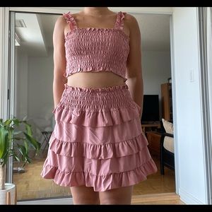 2 Piece Ruffled Skirt Set